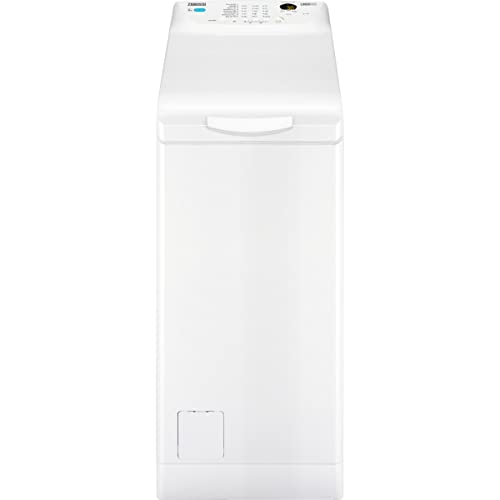 Zanussi ZWQ61265CE Lavadora de Libre Instalación, Carga Superior, 6 Kg / 1200 rpm, 8 Programas, Programa Rápido en 20 minutos, Inicio Diferido, Autoposicionamiento Tambor, Blanca, D