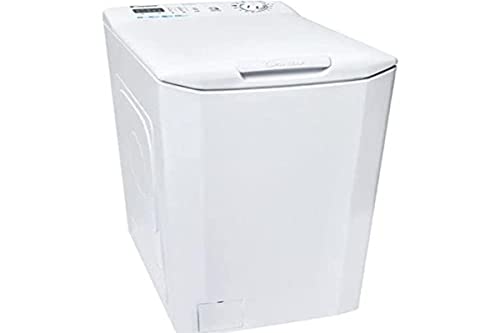 Candy Smart CST 06LET-1S, Lavadora de Carga Superior, 6 KG, 1000 RPM, Tecnología NFC, 14 ciclos, Detector de KG, Display Led, Inicio Diferido 24H, Indicador Fases Lavado, 75 DB, Clase E, Blanco