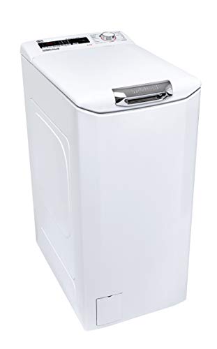 Hoover H-WASH 300 LITE H3TM08TACE/1-37 Lavadora carga superior, 8KG, 1000RPM, Ancho 40CM, Apertura Slow Motion, Power Care System, All in One 59', Conectividad NFC, 16 Programas, Clase F, Blanco