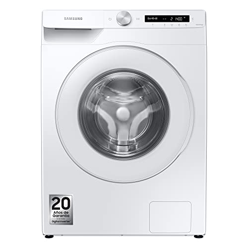 SAMSUNG WW90T534DTW/S3 Lavadora Estándar Serie 5, 9kg, A+++, Carga Frontal, Color Blanco, Tecnología EcoBubble, Motor Digital Inverter, Auto Dosificador, Inteligencia Artificial